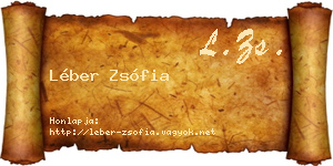 Léber Zsófia névjegykártya