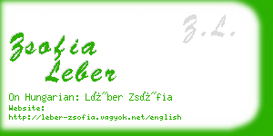 zsofia leber business card